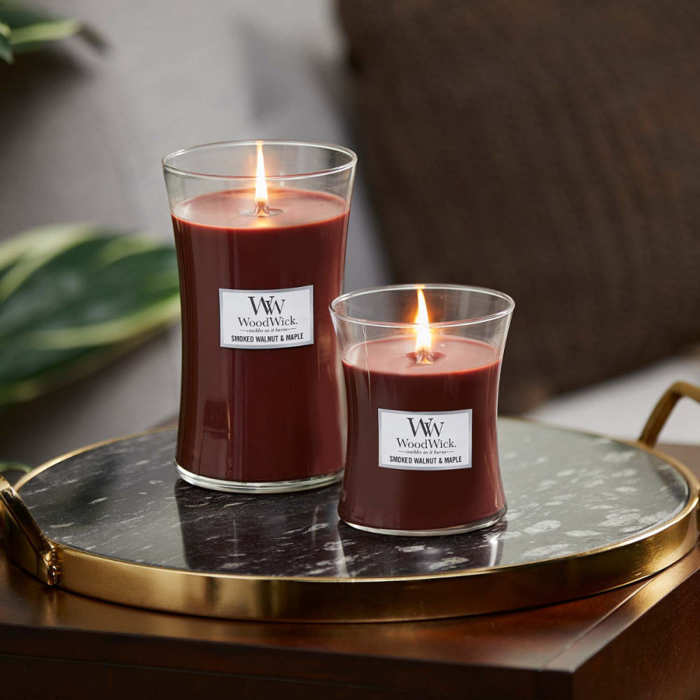 WoodWick Candle | Smoked Walnut & Maple | Medium