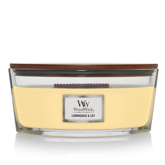 Woodwick Candle | Lemongrass & Lily | Ellipse