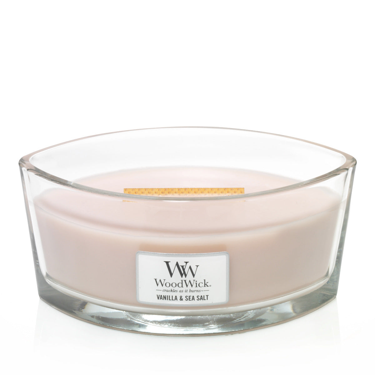 Woodwick Candle | Vanilla & Sea Salt | Ellipse
