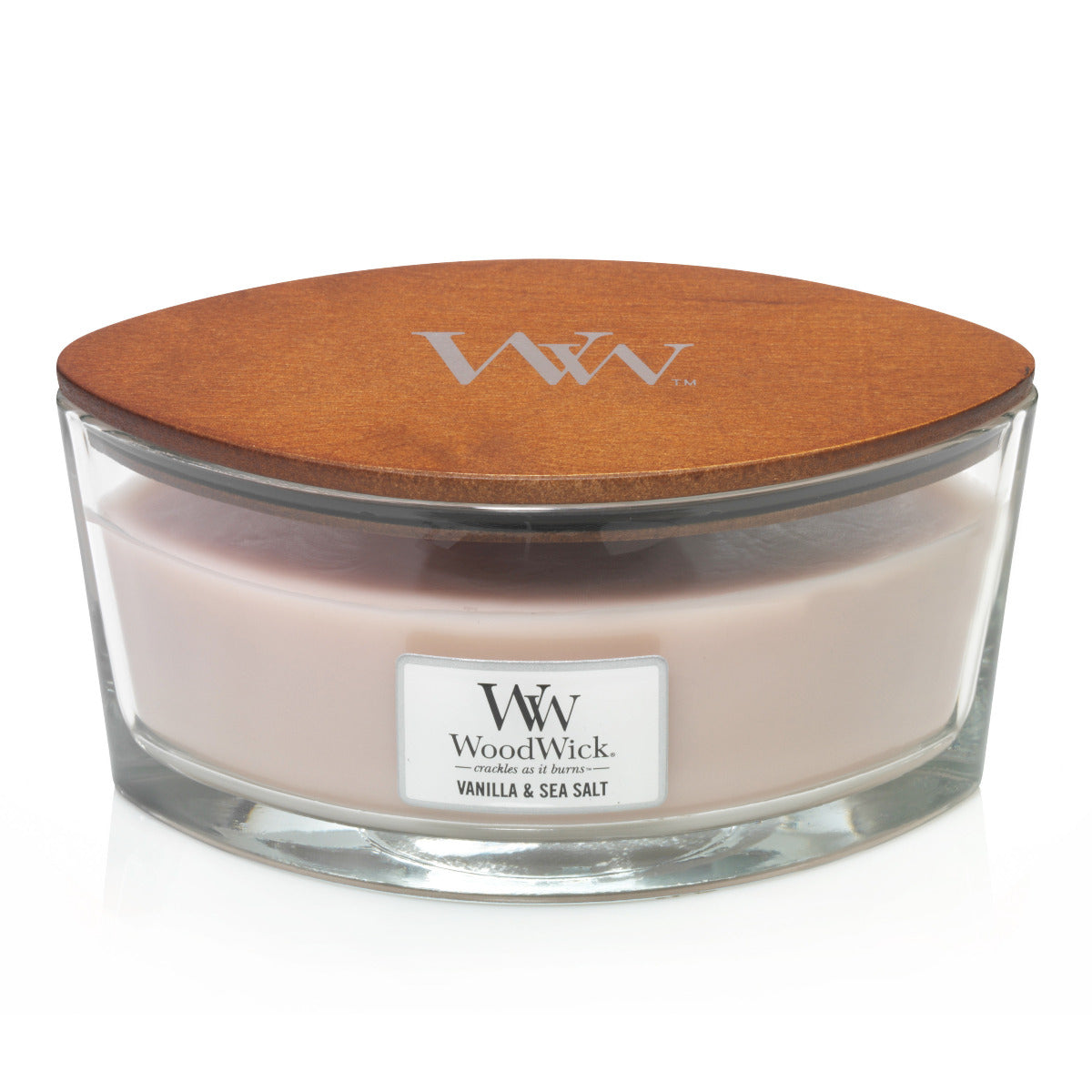 Woodwick Candle | Vanilla & Sea Salt | Ellipse