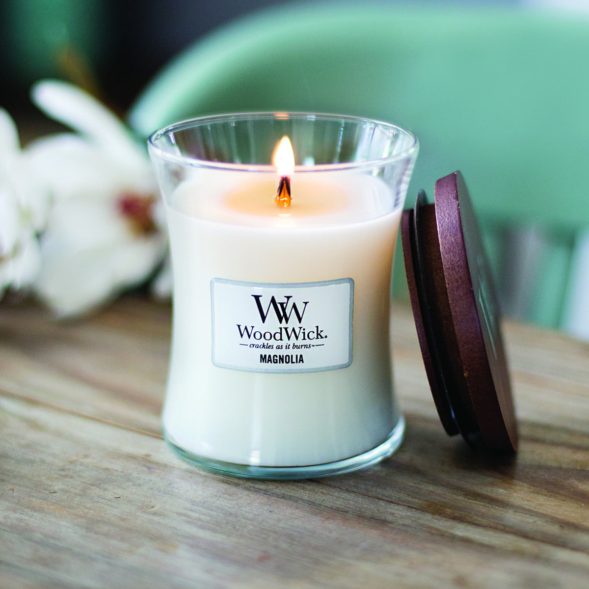 WoodWick Candle | Magnolia | Medium