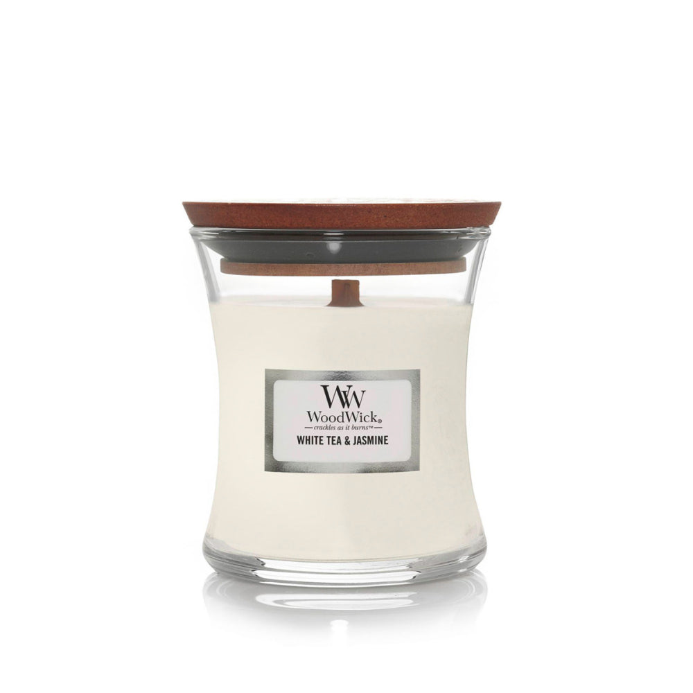 WoodWick Candle | White Tea & Jasmine | Mini
