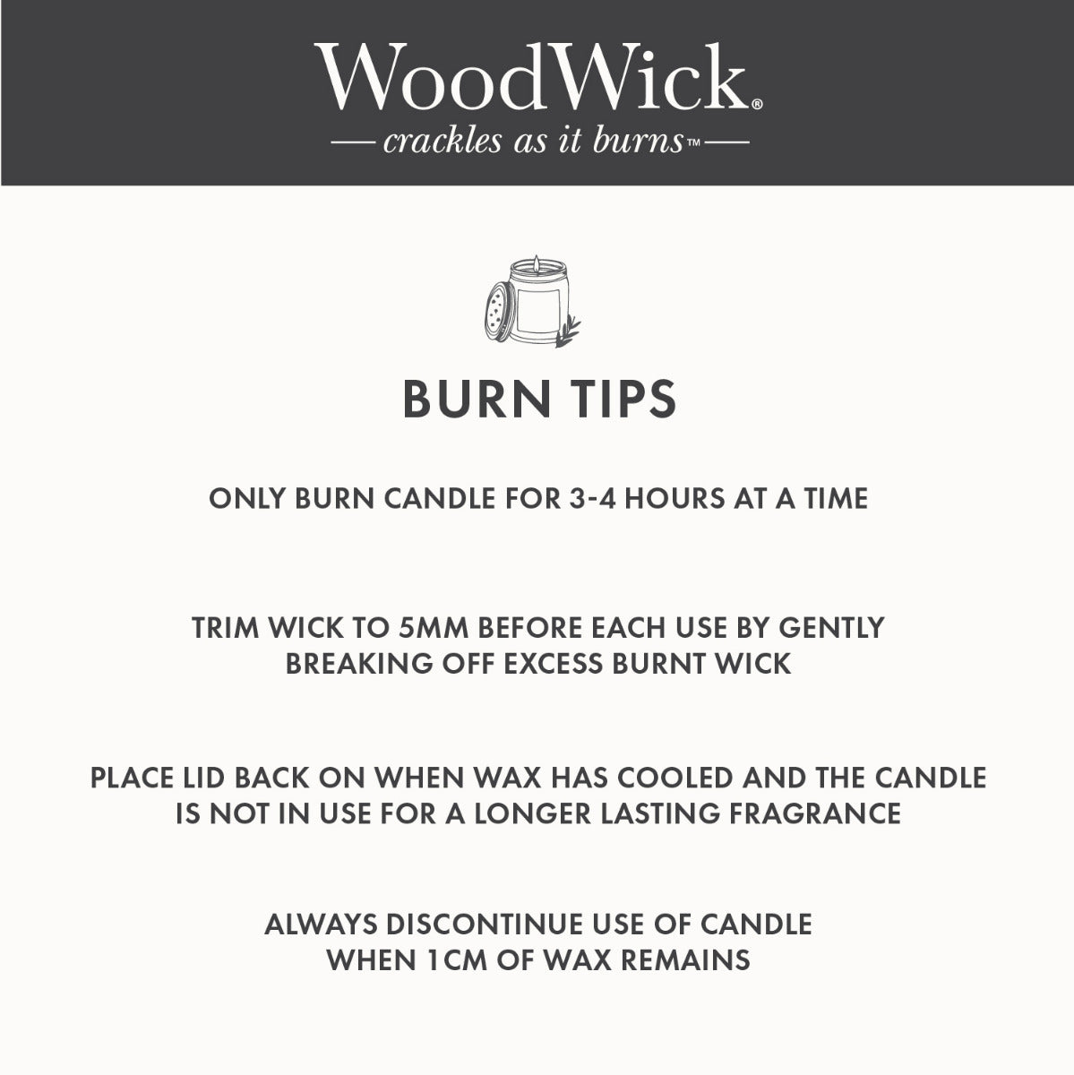 WoodWick Candle | White Tea & Jasmine | Mini