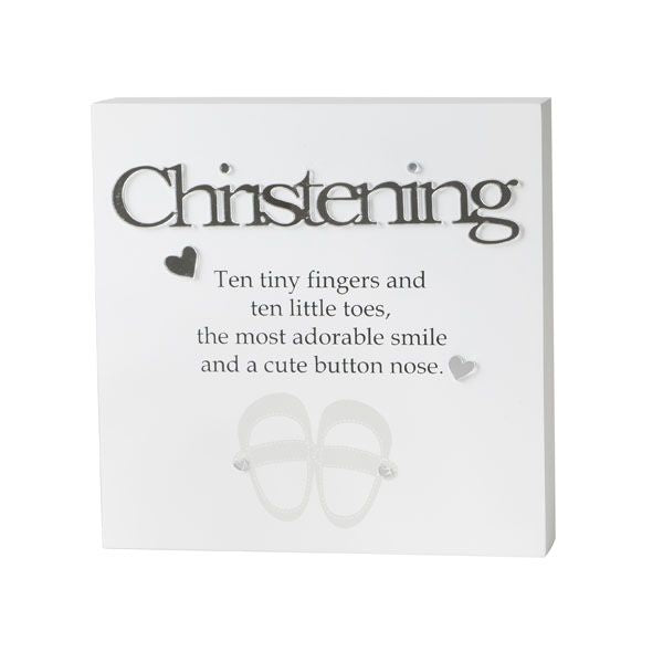 Christening Block - 20 x 20cm