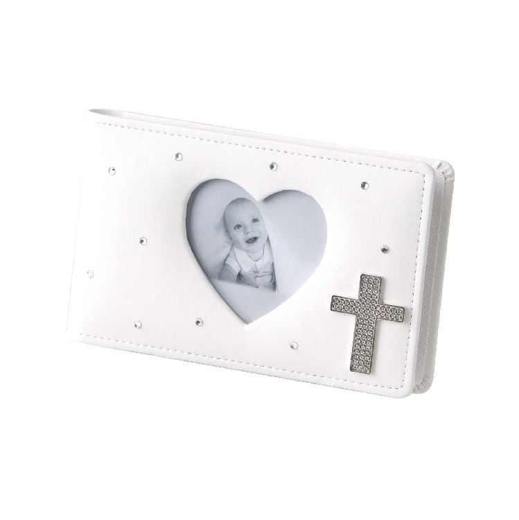 White with Diamontes, Photo Album - Christening/Baptism/Confirmation