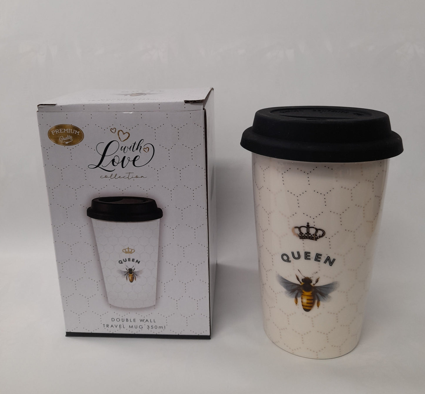 Queen Bee Double Wall Travel Mug - 350ml