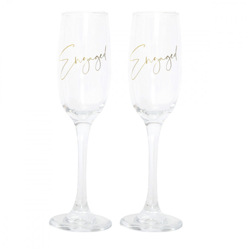 Engaged Champagne Flute Set
