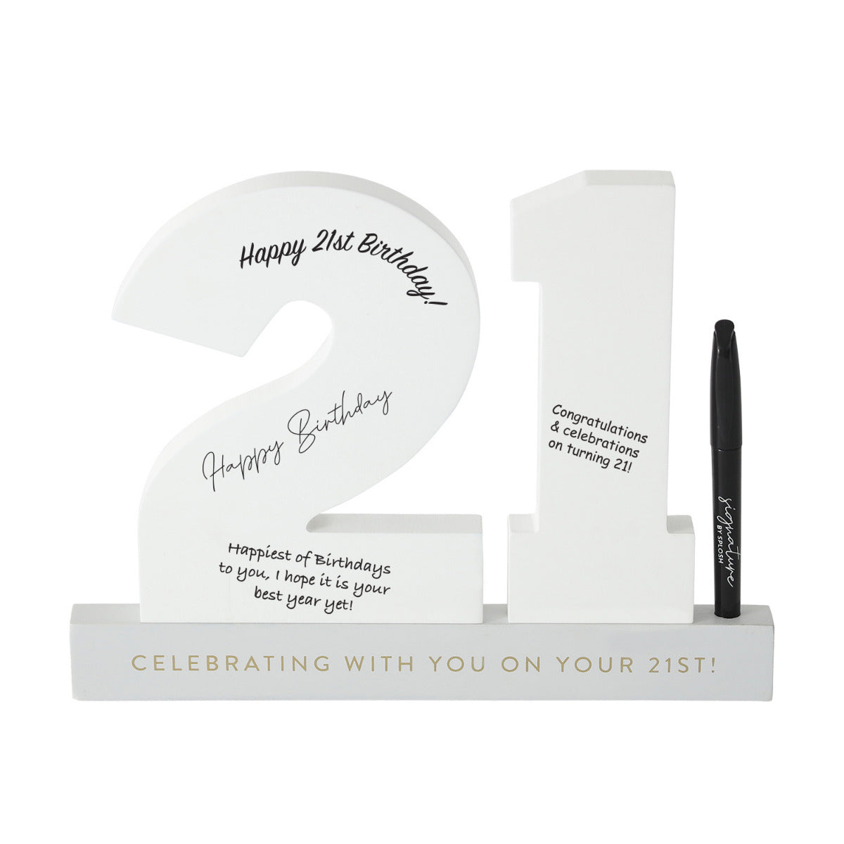 Signature Milestone 21 Birthday number