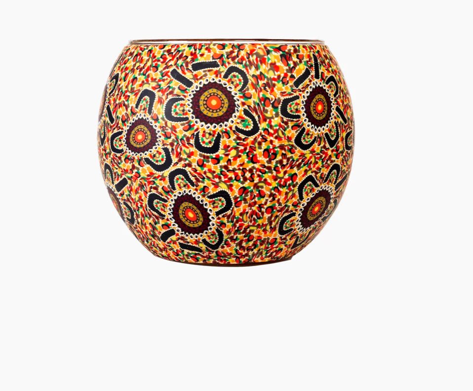 Aboriginal Bush Tucker Tealight Candle Holder By Kathleen Buzzacott