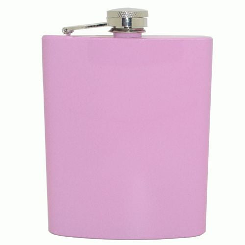 Matte Pink S/S Hip Flask laser engraveable