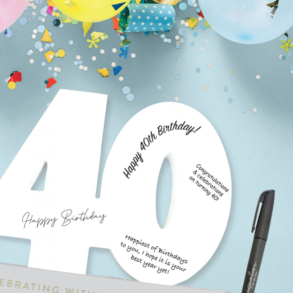 Signature 40 Milestone Birthday number