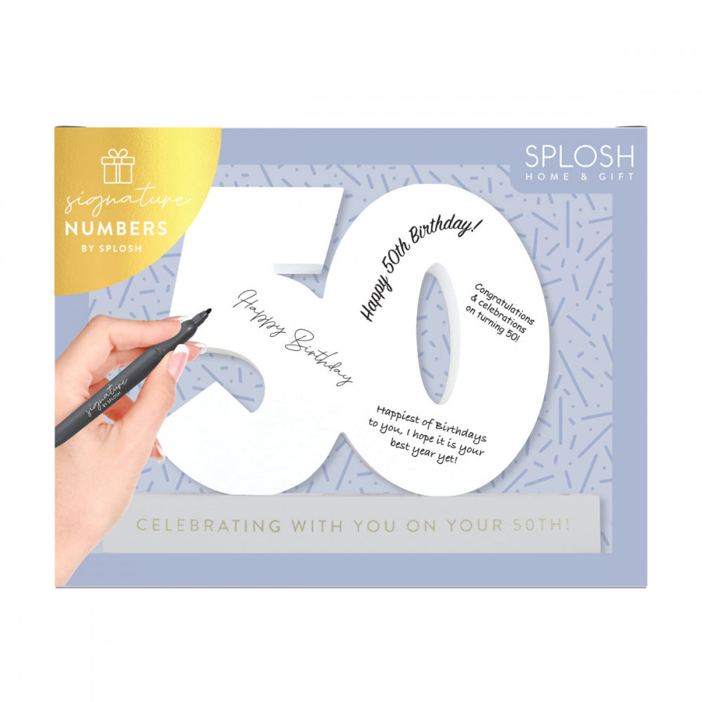 Signature 50 Milestone Birthday number