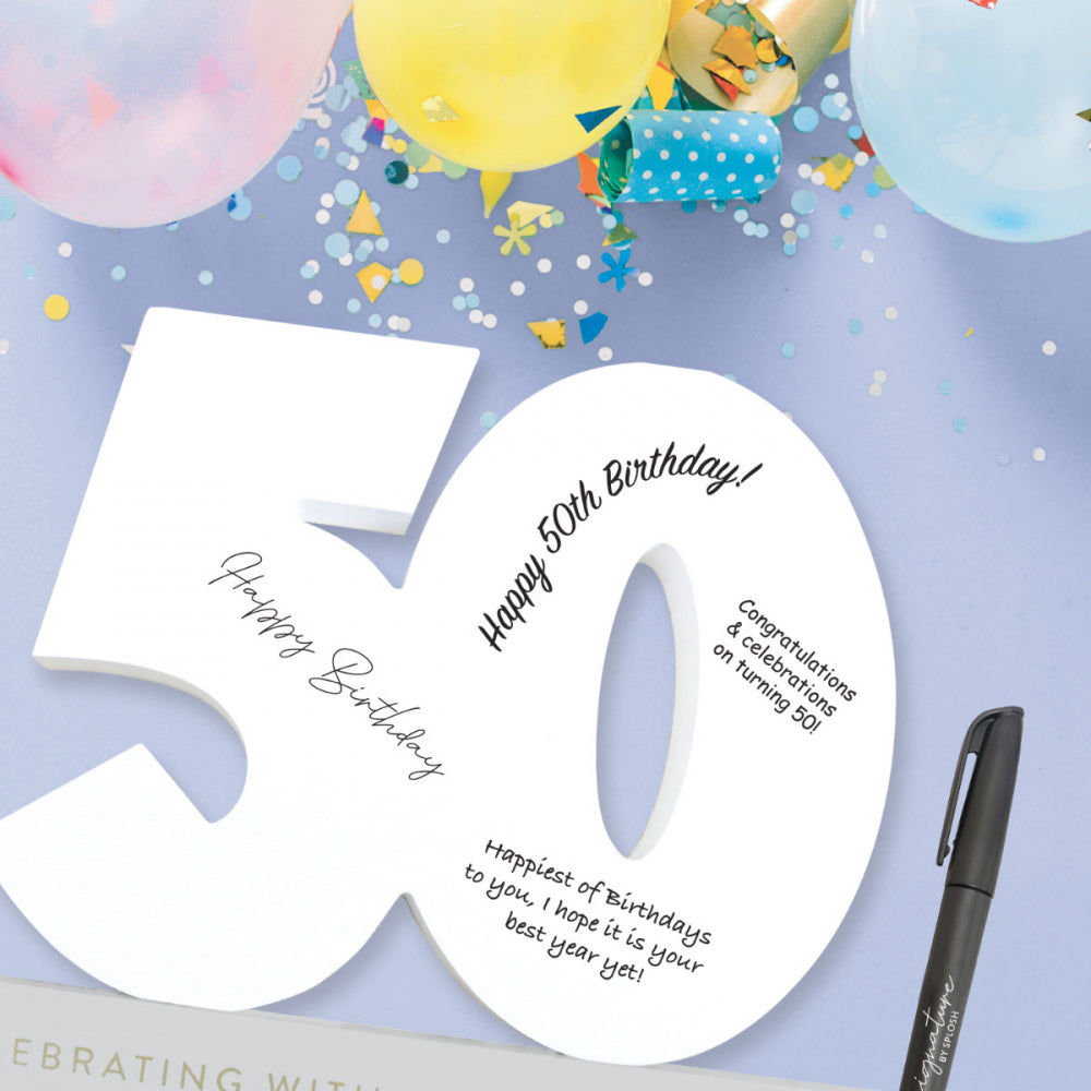 Signature 50 Milestone Birthday number