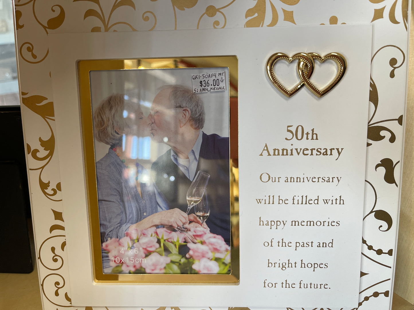 50th Anniversary Frame - Gold with verse
