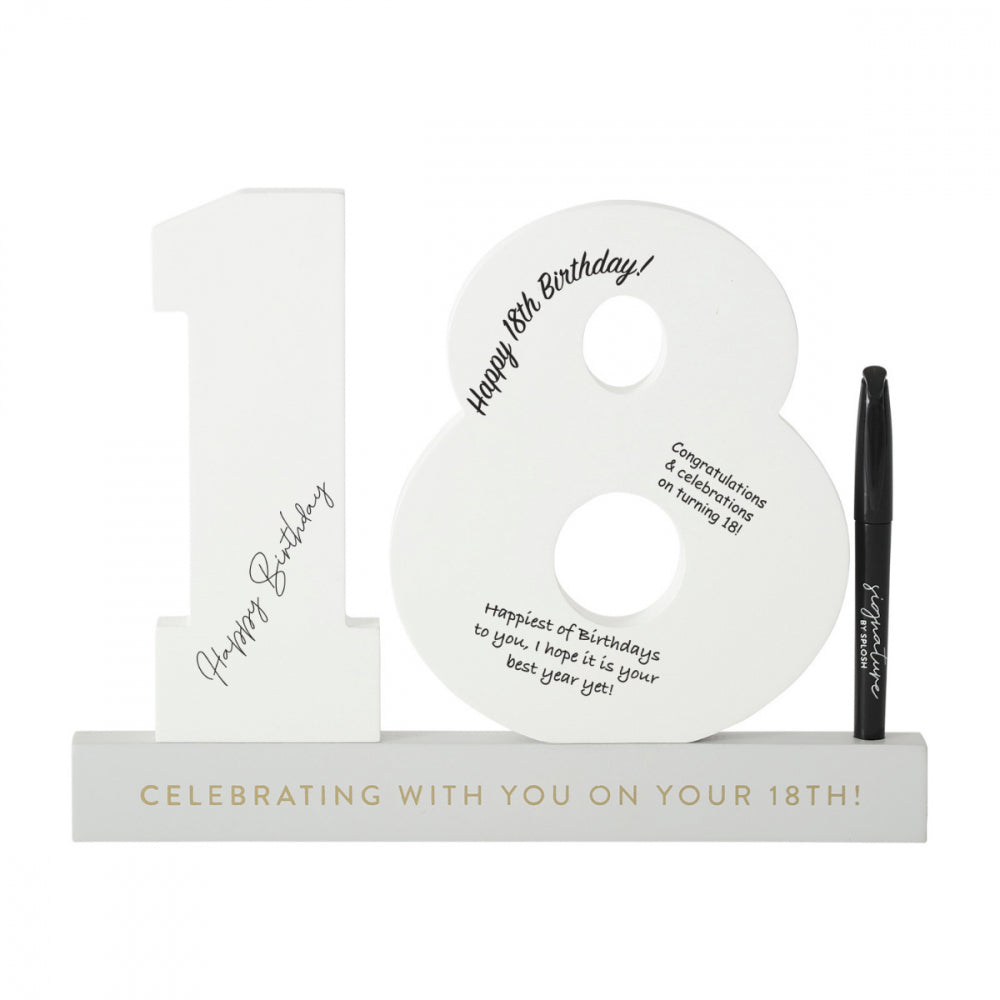 Signature Milestone 18 Birthday number