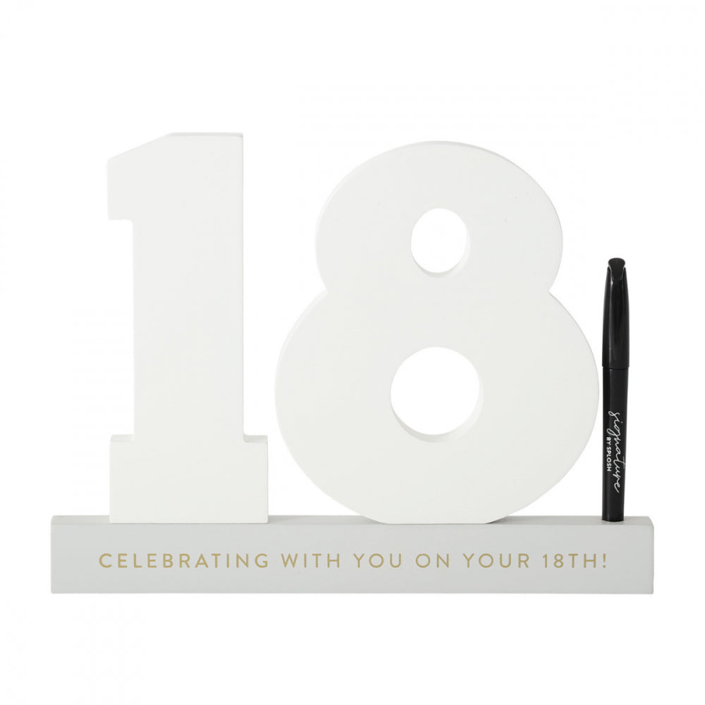Signature Milestone 18 Birthday number