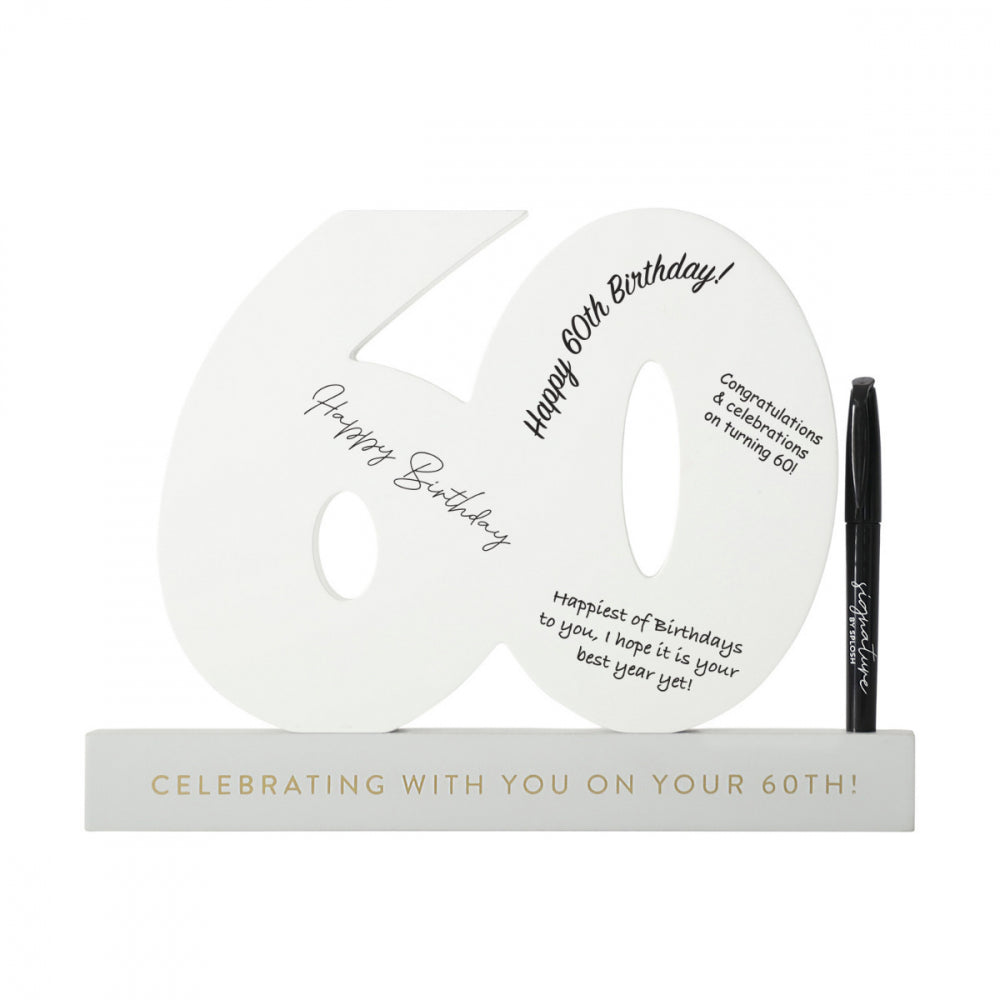 Signature 60 Milestone Birthday number