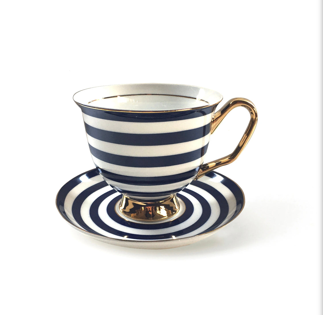 LyndalT Nautical Stripe XL Teacup & Saucer 375ml