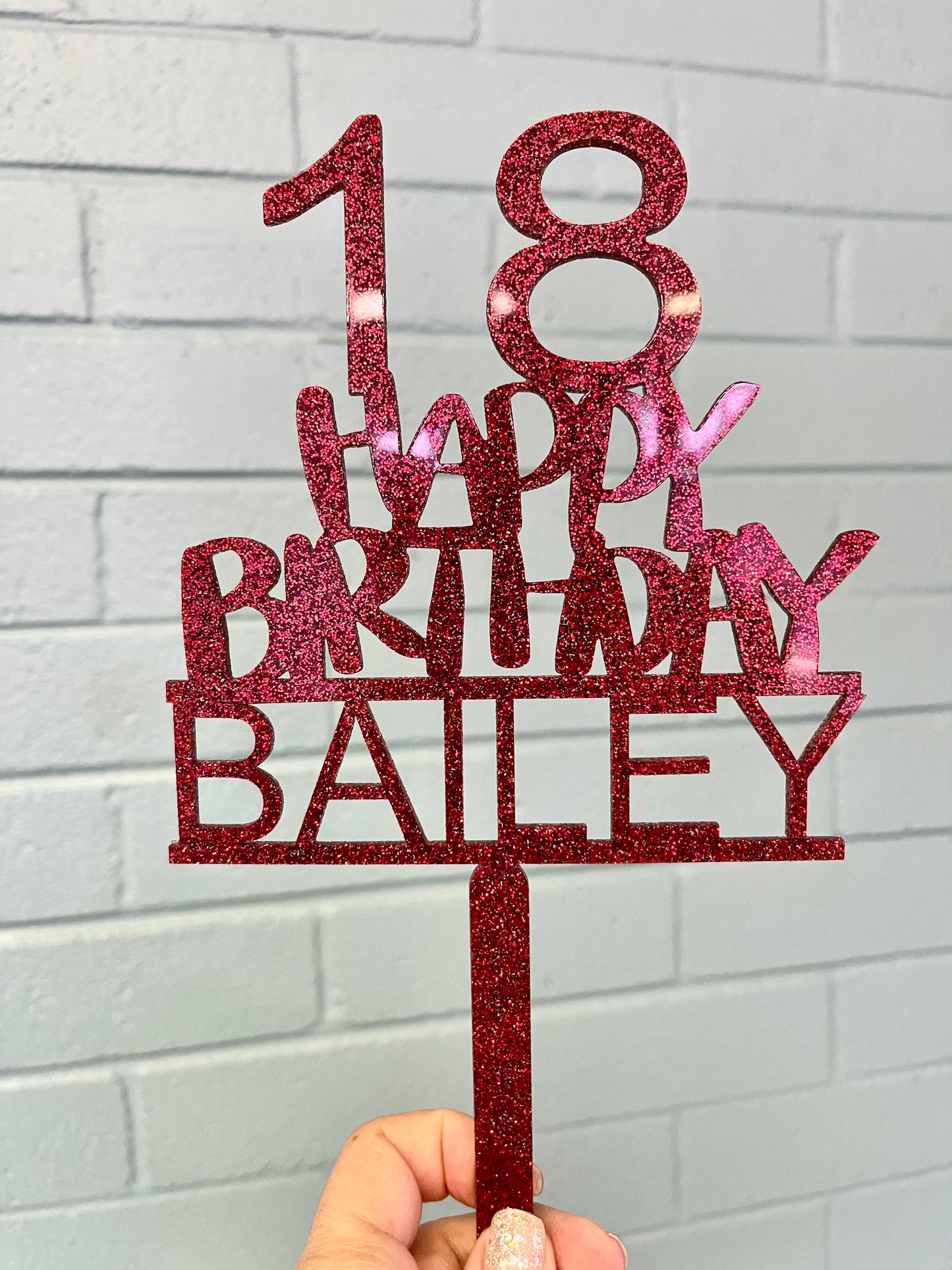Birthday Cake topper - personalised