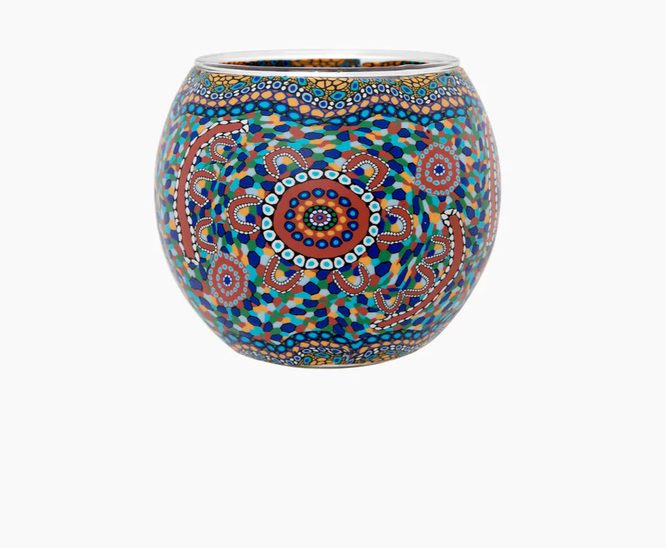 Aboriginal Finke River Tealight Candle Holder