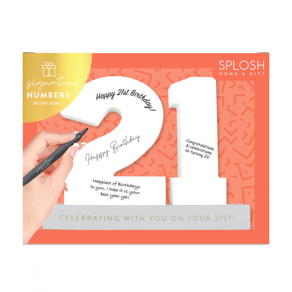 Signature Milestone 21 Birthday number