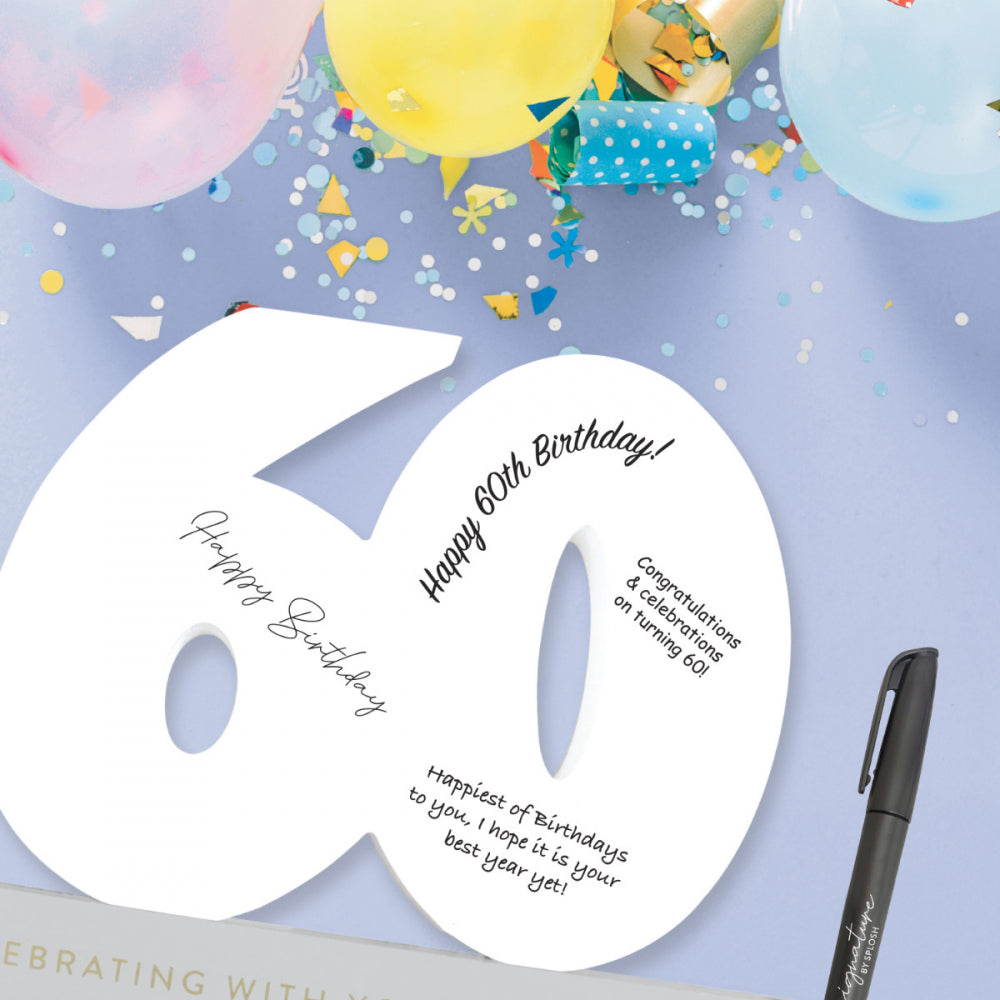 Signature 60 Milestone Birthday number