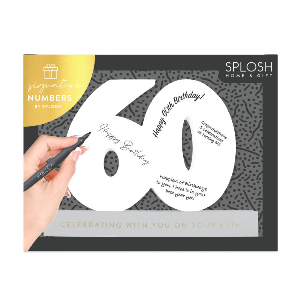 Signature 60 Milestone Birthday number