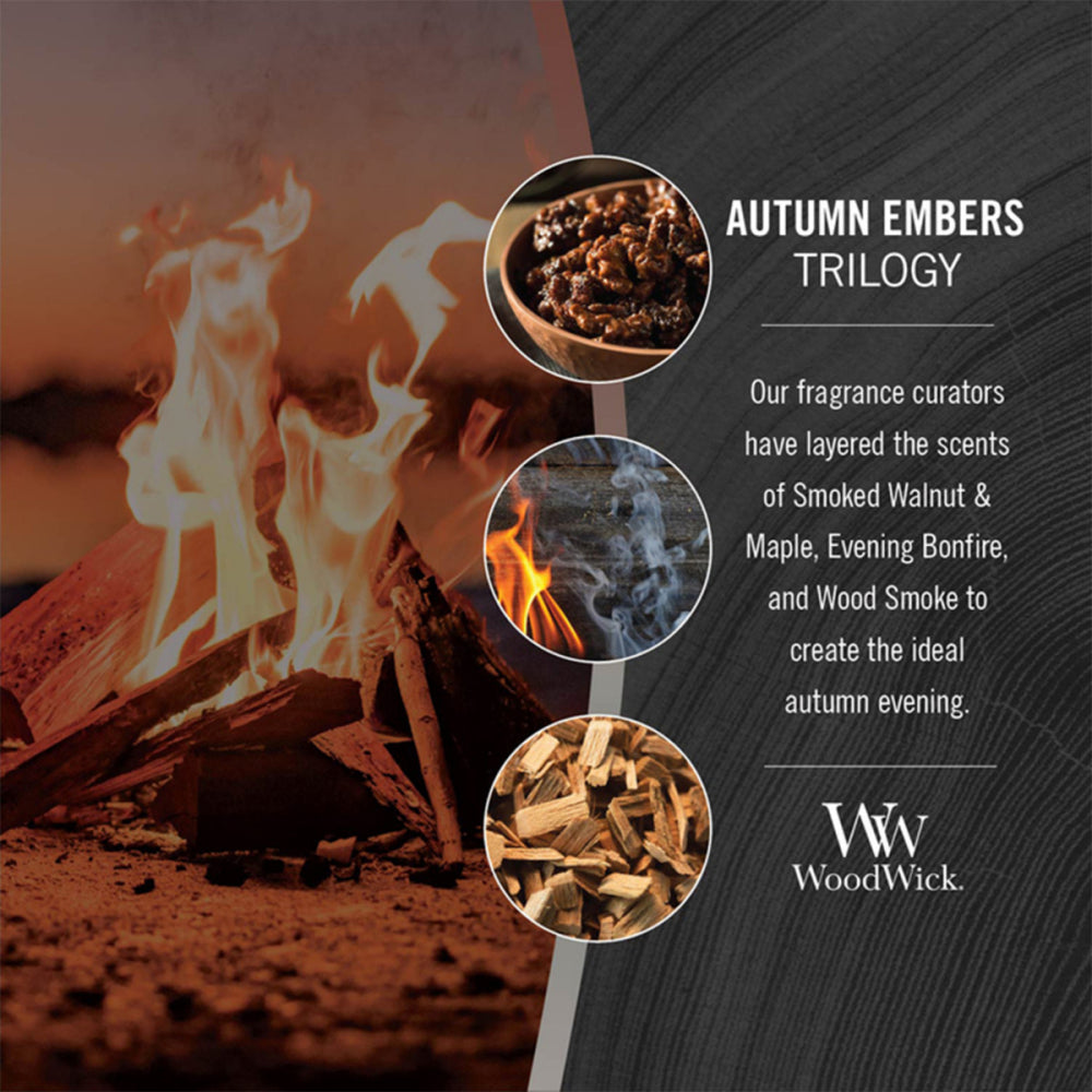 WoodWick Candle | Autumn Embers Trilogy | Large