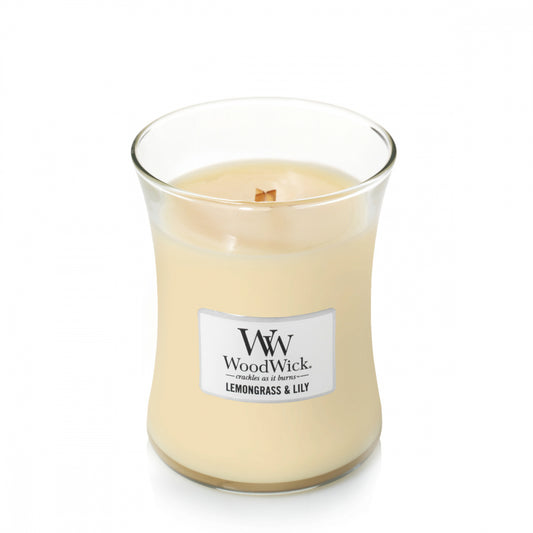 WoodWick Candle | Lemongrass & Lily | Medium