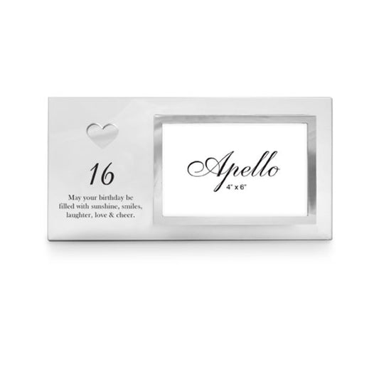 16TH BIRTHDAY GLASS PHOTO FRAME