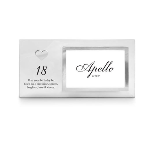 18TH BIRTHDAY GLASS PHOTO FRAME