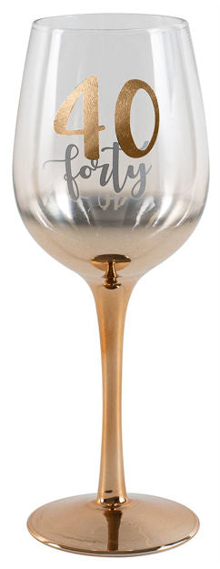 40 Rose Gold Ombre Wine Glass