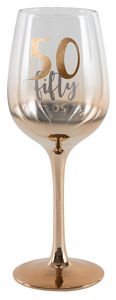 50 ROSE GOLD OMBRE STEM WINE GLASS