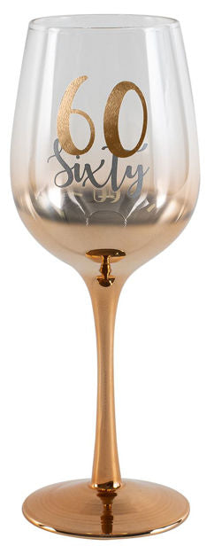 60 ROSE GOLD OMBRE STEM WINE GLASS