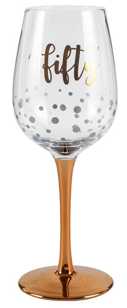 50 ROSE GOLD STEM WINE GLASS