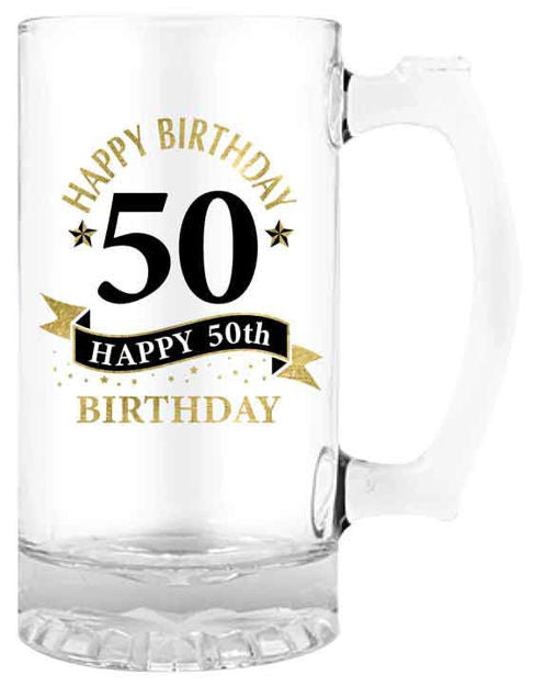 50TH BIRTHDAY BEER STEIN - 490ML