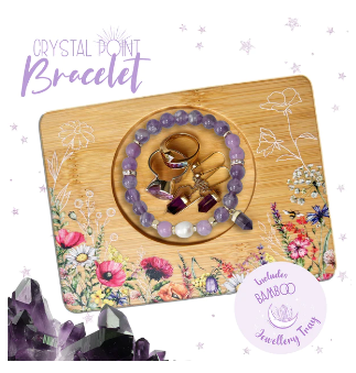 Crystal Point Bracelet Gift Set - Amethyst