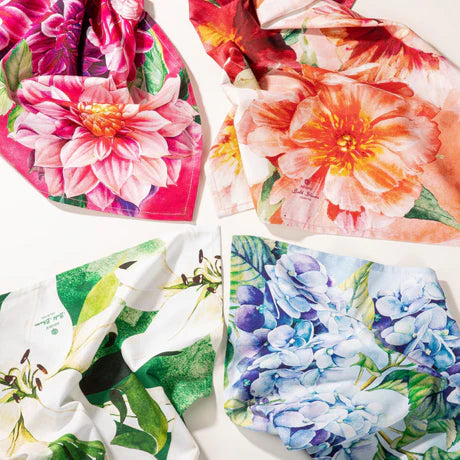 Bold Blooms White Lily 2pk Kitchen Towel