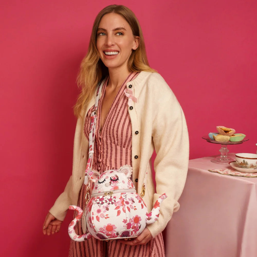 Perfectly Pink Afternoon Tea Bus Kitty Teapot | Vendula London