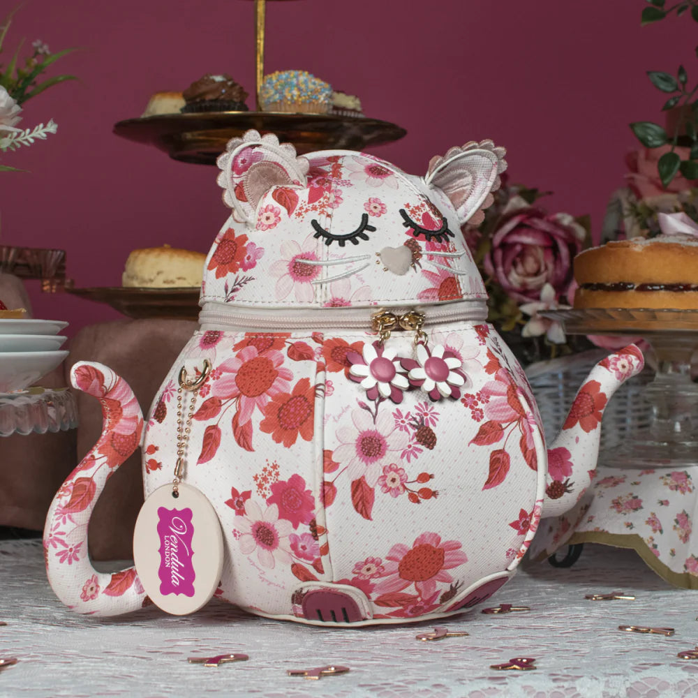 Perfectly Pink Afternoon Tea Bus Kitty Teapot | Vendula London