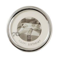 SILVER ROUND BIRTHDAY FRAME - 70