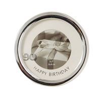 SILVER ROUND BIRTHDAY FRAME - 90