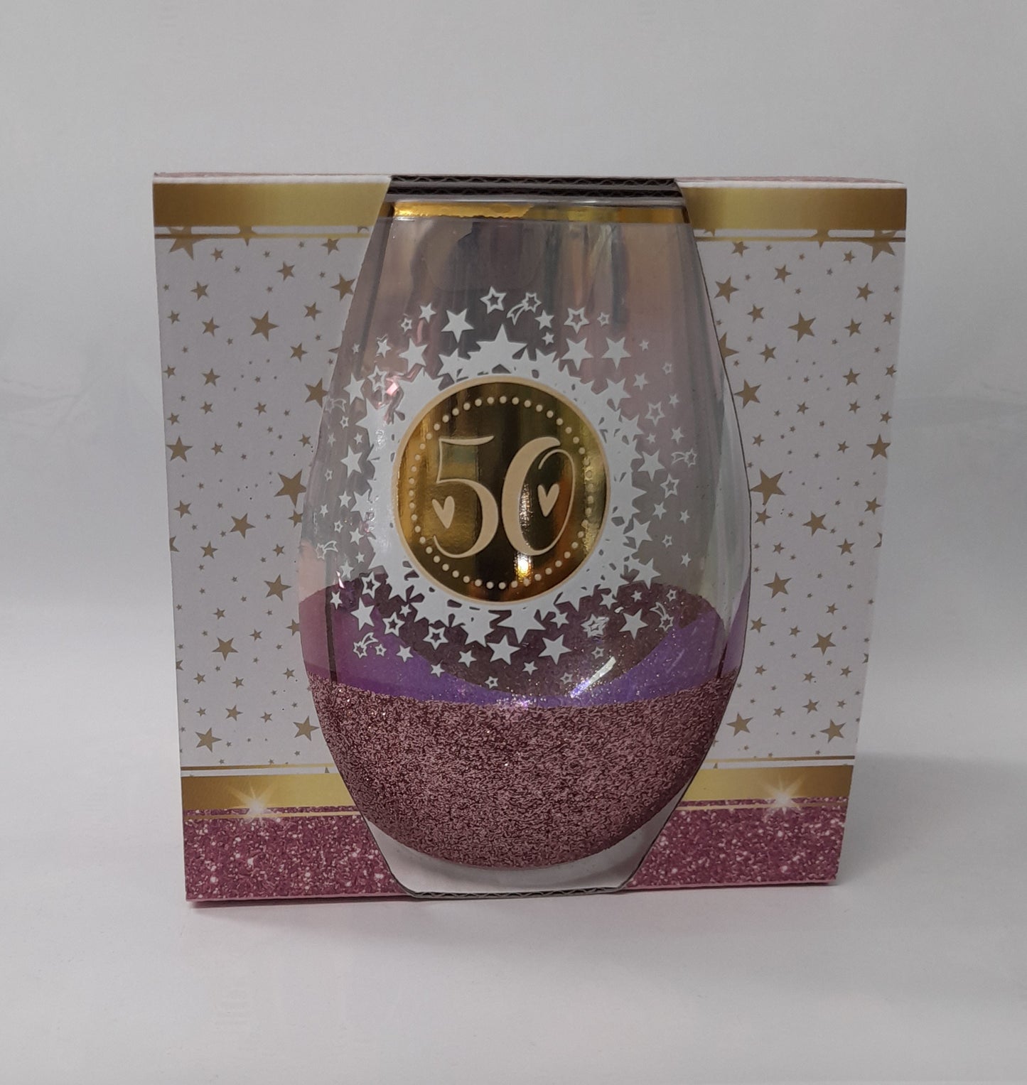 50 Stemless Wine Glass - Glitter