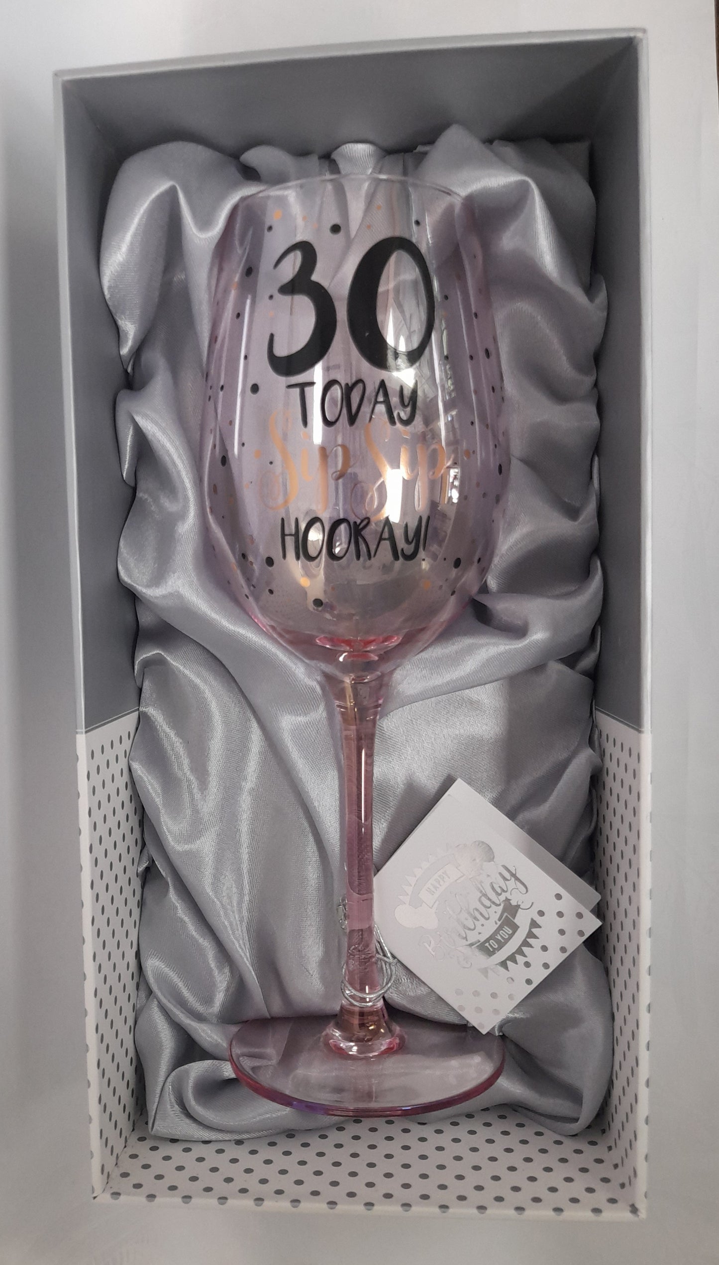 30 Birthday Wine Glass - Gift Boxed