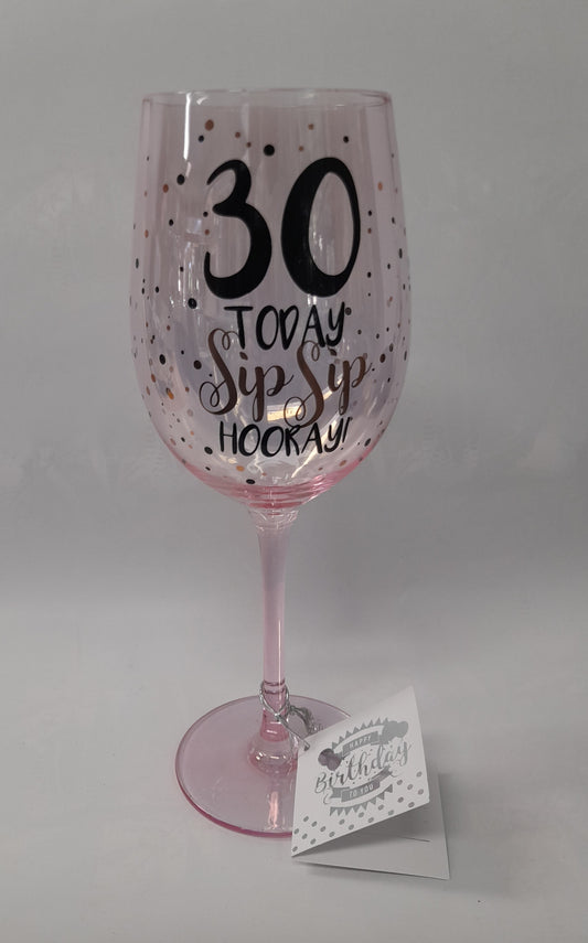 30 Birthday Wine Glass - Gift Boxed