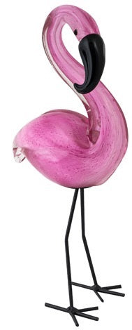 FLAMINGO STANDING - MINI -  COLOURED GLASS