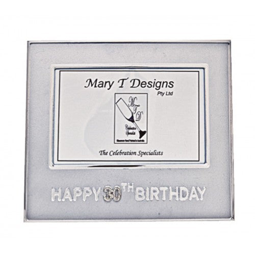 30 Birthday Frame - Silver - Diamontes