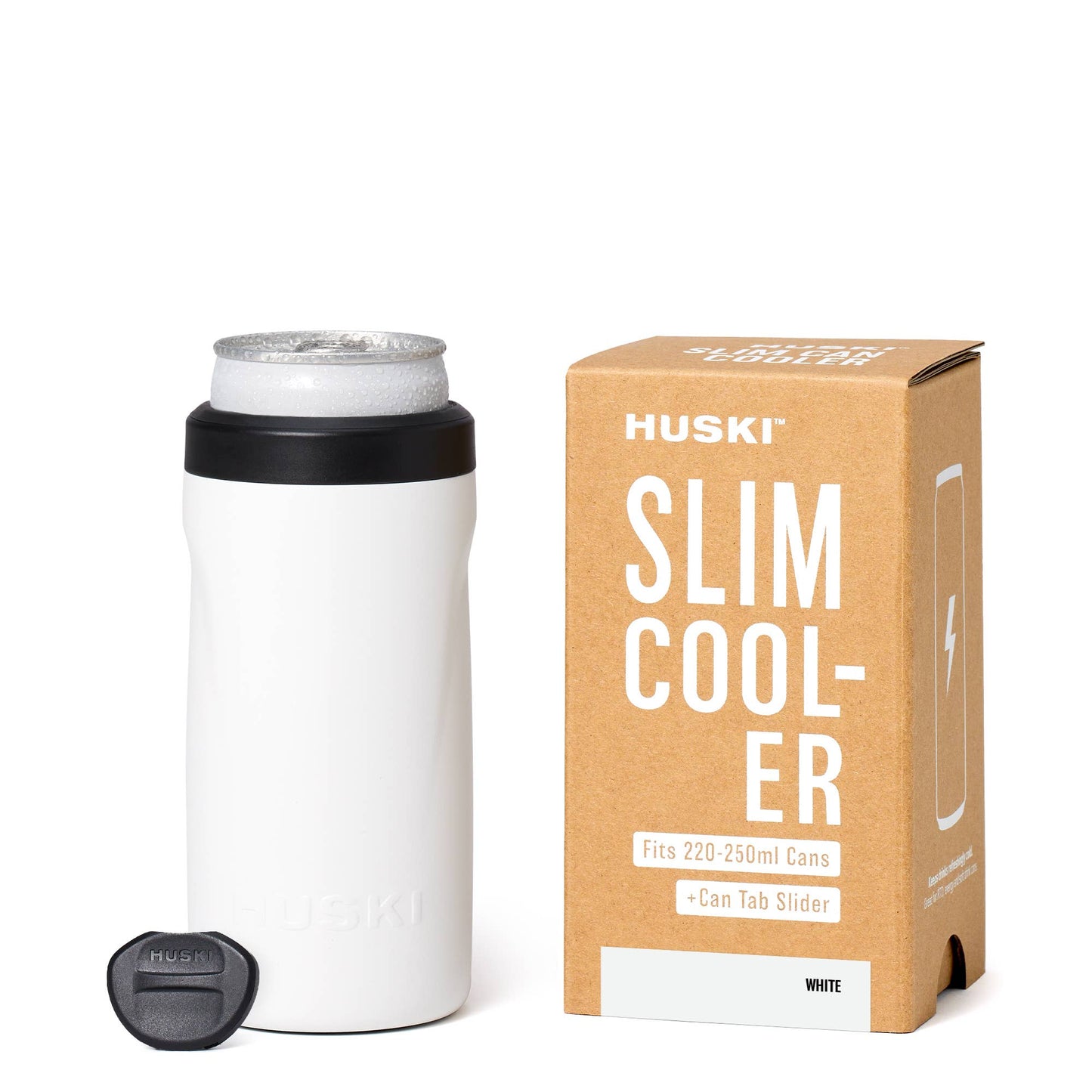 NEW: Huski Slim Can Cooler - White