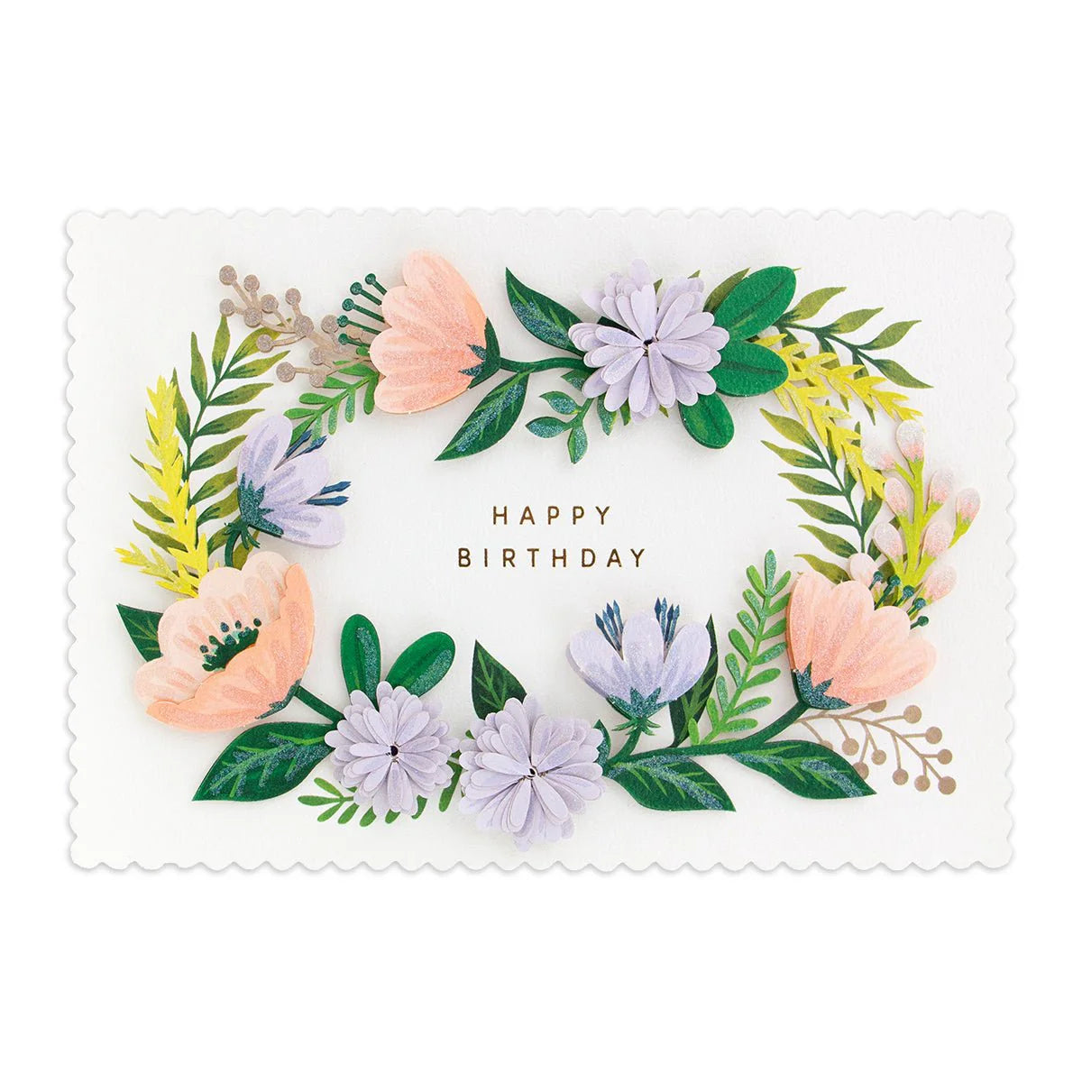 Signature Birthday Card - Floral Wreath | Hallmark