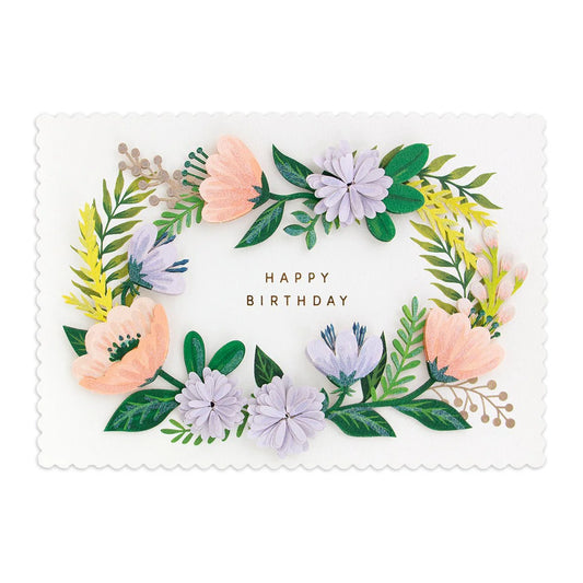 Signature Birthday Card - Floral Wreath | Hallmark